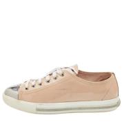 Miu Miu Pre-owned Pre-owned Laeder sneakers Beige, Dam