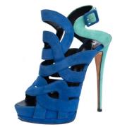 Giuseppe Zanotti Pre-owned Pre-owned Mocka sandaler Blue, Dam