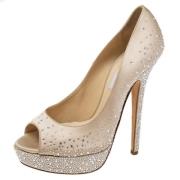 Jimmy Choo Pre-owned Pre-owned Satin klackskor Beige, Dam