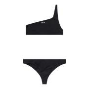 Off White Broderad Logobikini Black, Dam