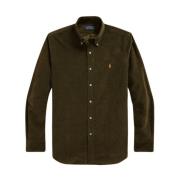 Polo Ralph Lauren Grön Custom Fit Corduroy Skjorta Green, Herr