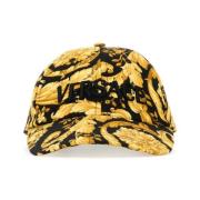 Versace Broderad bomull baseballkeps Yellow, Herr