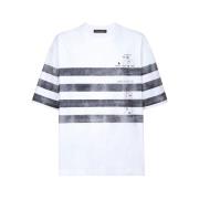 Dolce & Gabbana Randig Bomull T-Shirt Multicolor, Herr