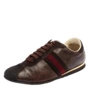 Gucci Vintage Pre-owned Laeder sneakers Brown, Dam