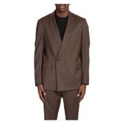 Costumein Snygg Single-Breast Blazer Brown, Herr