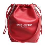 Yves Saint Laurent Vintage Pre-owned Laeder axelremsvskor Red, Dam