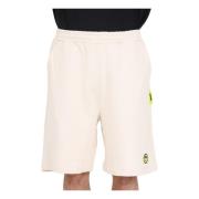 Barrow Beige Logo Shorts med spegeldetalj Beige, Herr