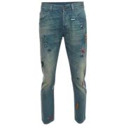 Gucci Vintage Pre-owned Denim jeans Blue, Dam