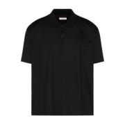 Valentino Garavani Svarta T-shirts och Polos med Blomsterapplikation B...