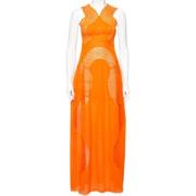 Stella McCartney Pre-owned Pre-owned Bomull klnningar Orange, Dam