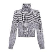 Burberry Top med jacquardmönster White, Dam