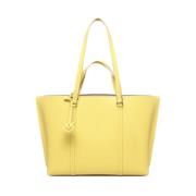 Pinko Laminerad läder shopper väska Yellow, Dam