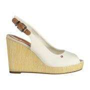 Tommy Hilfiger White Cotton Sandal White, Dam