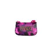 Versace Jeans Couture Fuchsia Crossbody Väska med All Over Print och K...