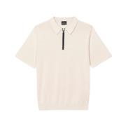 PS By Paul Smith Grå Zip Neck Polo Gray, Herr