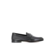 Henderson Svarta Läder Moccasin Sandaler Black, Herr