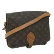 Louis Vuitton Vintage Pre-owned Canvas axelremsvskor Brown, Dam