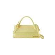 Jacquemus Laeder handvskor Yellow, Dam