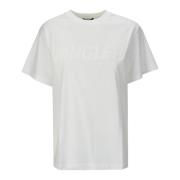 Mugler Ts0099D T-Shirt, Stilfull Toppsamling White, Dam