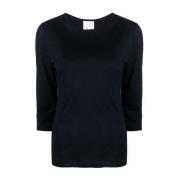 Allude Blå Boatneck Top Blue, Dam