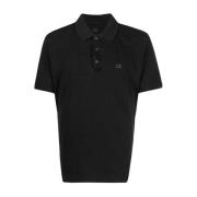 C.p. Company Broderad bomullspolo Black, Herr