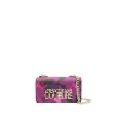 Versace Jeans Couture Fuchsia All Over Print Crossbody Väska Pink, Dam