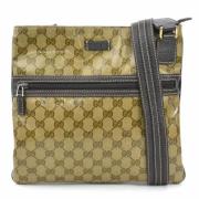 Gucci Vintage Pre-owned Canvas axelremsvskor Brown, Dam