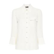 Liu Jo Vit Georgette Crepe Skjorta White, Dam