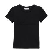 Blumarine Logo T-Shirt Black, Dam