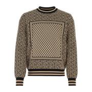 Balmain Mini Monogram Sweater Multicolor, Herr