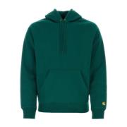 Carhartt Wip Klassisk Felpa Hoodie för Män Green, Herr