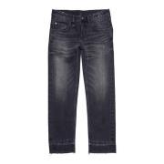 R13 Pojke Straight Jeans Black, Dam