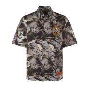 Heron Preston Grön Bomull Kortärmad Skjorta Multicolor, Herr
