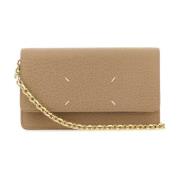 Maison Margiela Antikrosa Läderclutch Beige, Dam