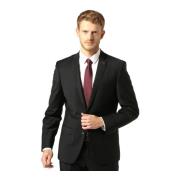 ROY Robson Slim Fit Stretch Jacka i Svart Black, Herr