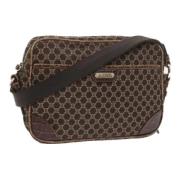 Celine Vintage Pre-owned Canvas axelremsvskor Brown, Dam