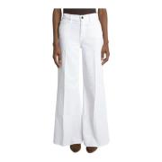 Frame Vita Palazzo Denim Byxor White, Dam