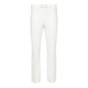 Twinset Flare Snöbyxor med Oval T Spänne White, Dam