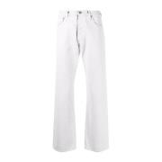 Maison Margiela Sprucken Målning Denim Byxor White, Herr