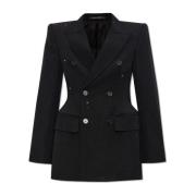 Balenciaga Blazer med strassdekoration Black, Dam