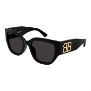 Balenciaga Bb0323Sk 002 Sunglasses Black, Dam