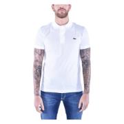 Lacoste Kortärmad Slim Fit Bomullspolo White, Herr