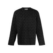 Valentino Iconographe Crewneck Sweater Gray, Herr