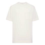 Boggi Milano Pima Bomullstickad T-shirt White, Herr