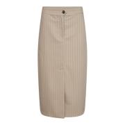 Co'Couture Pinstripe Pin Pennkjol Beige Brown, Dam