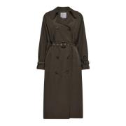 Co'Couture Klassisk Trenchcoat Jacka Green, Dam