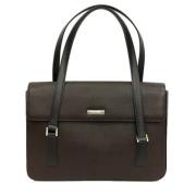 Burberry Vintage Pre-owned Laeder shoppers Brown, Dam