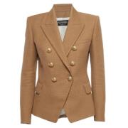 Balmain Pre-owned Pre-owned Bomull ytterklder Beige, Dam