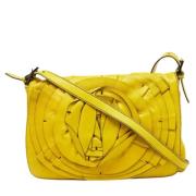 Valentino Vintage Pre-owned Laeder axelremsvskor Yellow, Dam