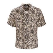 Ksubi Bowling Skjorta med Tiger- och Leopardmönster Multicolor, Herr